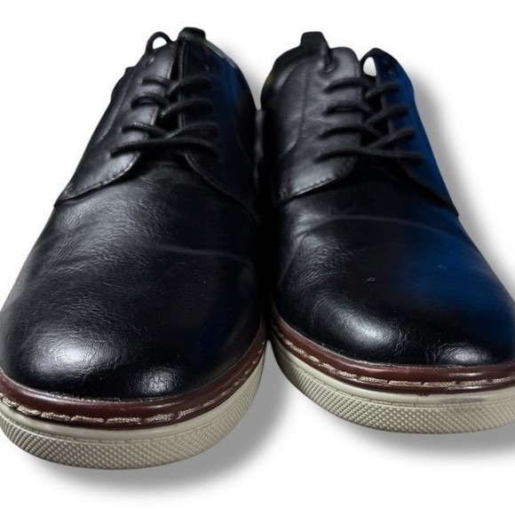 Alfani Billy Oxford Dress Shoes Casual Plain Toe Lace Up Black Sneaker Sole 11M - Picture 3 of 11